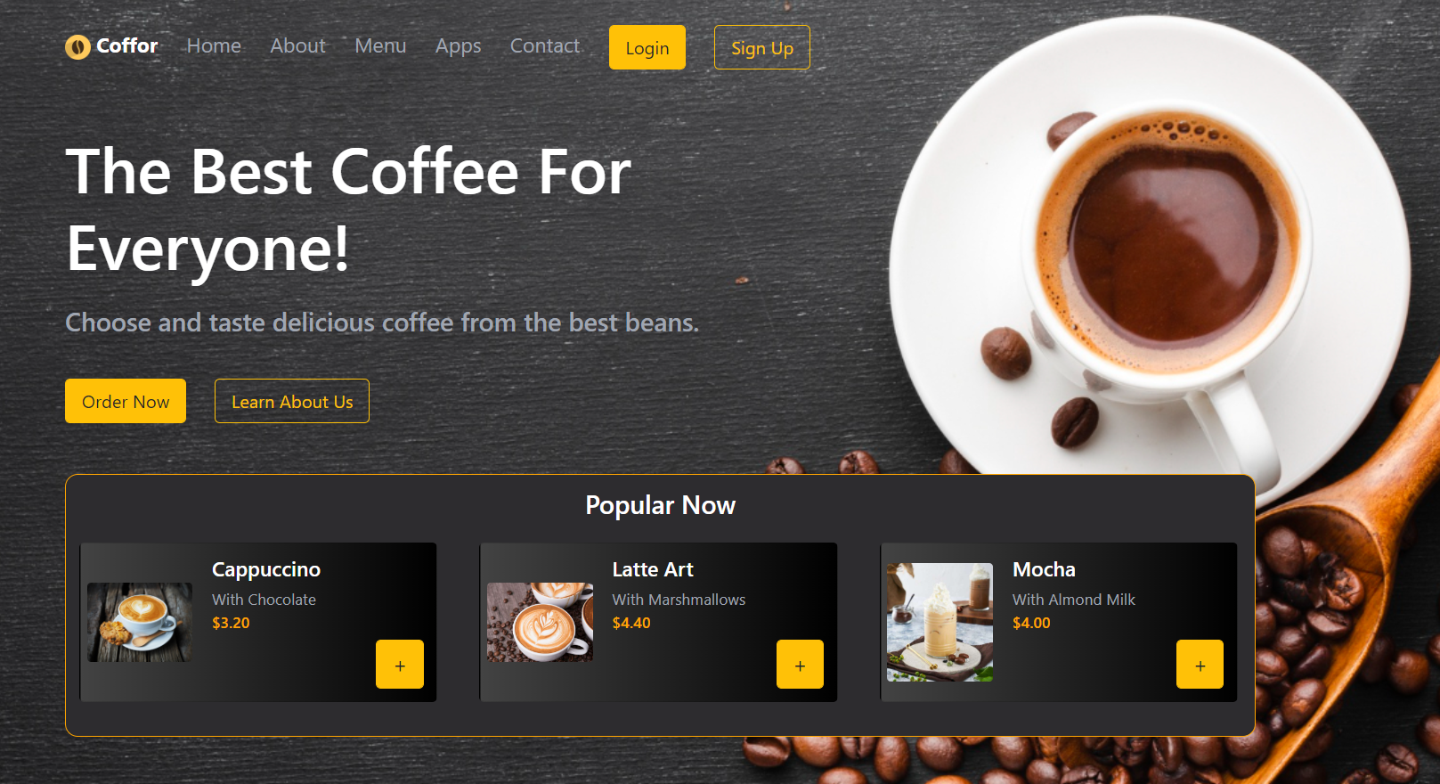 Coffee Shop Website